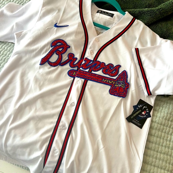 NWT - Custom Rhinestone Braves Chipper Jones jersey - Picture 3 of 5